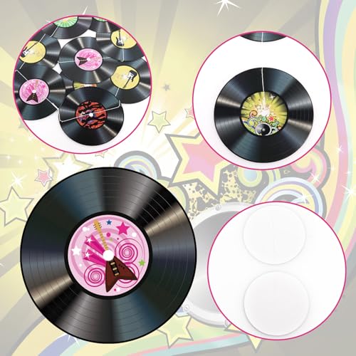 Vinyl Record Party Decorations - 1950s Retro Garland Banners