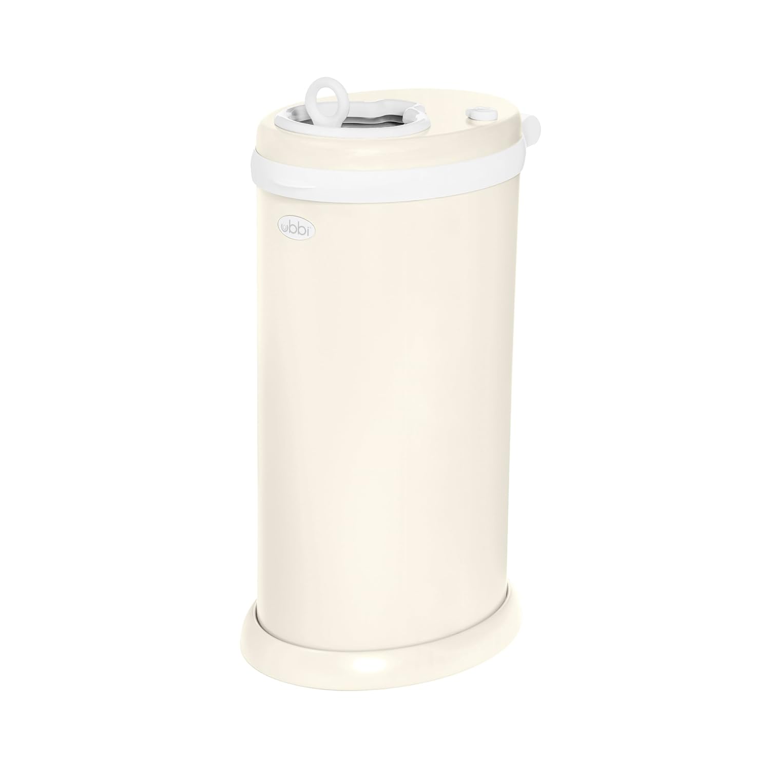 Ubbi Stainless Steel Diaper Pail - Odor Locking Design, No Special Bag Needed | Award-Winning Matte Ivory