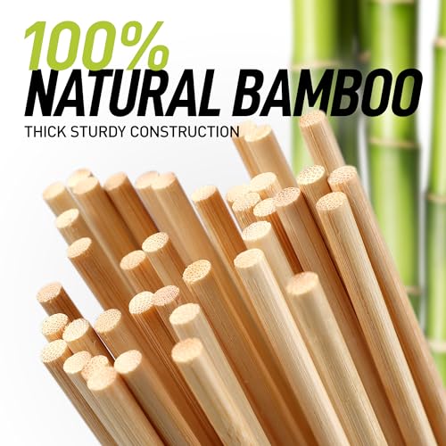 Zulay Kitchen 100-Pack 6" Bamboo Skewers for BBQ & Grilling