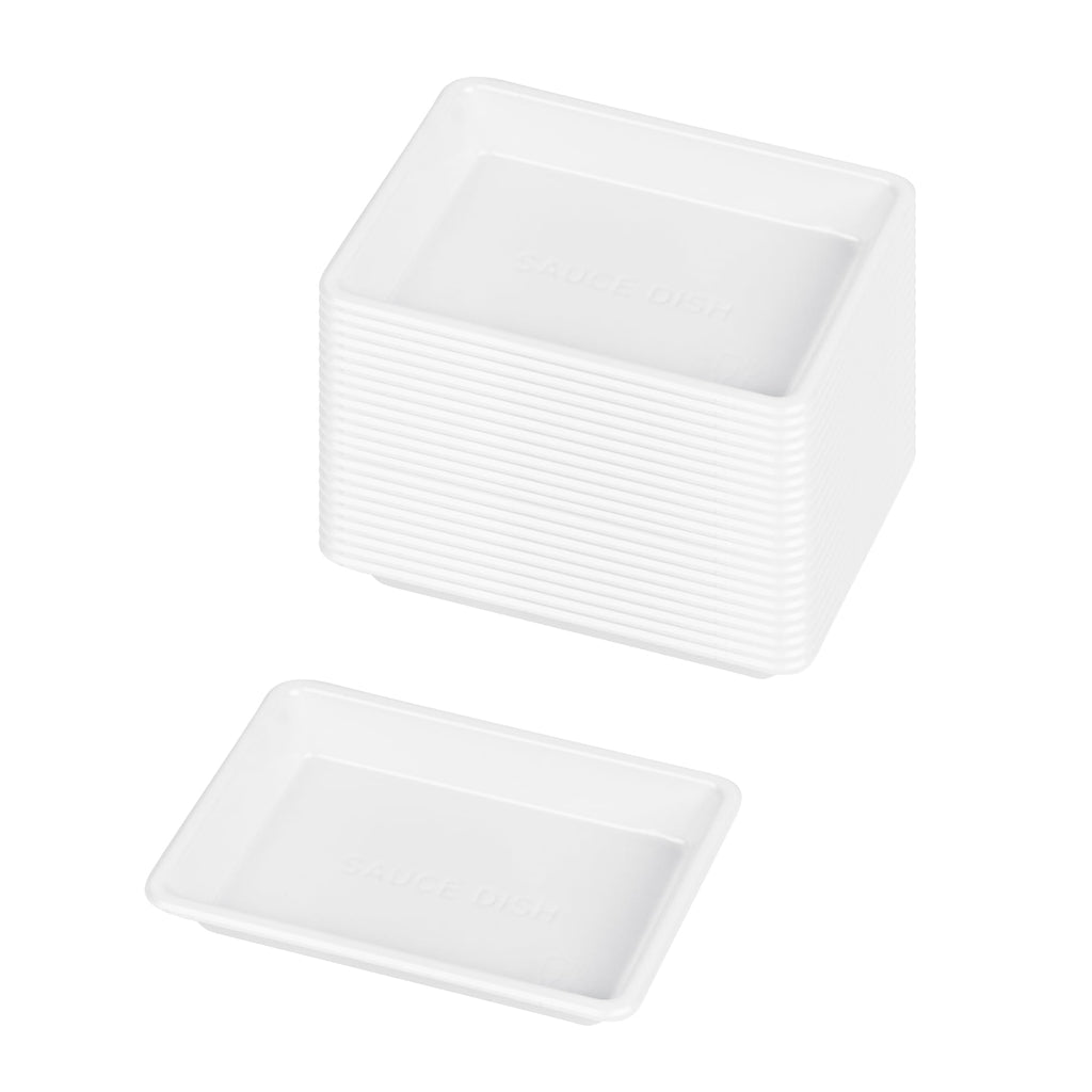 Restaurantware Plastic Condiment Cup 100 Count 1 Ounce Disposable Sauce Dish Miniature Sauce Holder Lightweight White