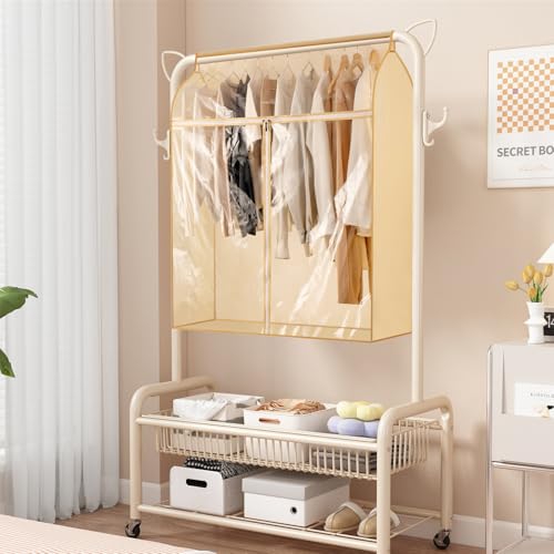 Garment Rack Cover - Dust-Proof Clothes Protector with Clear Window