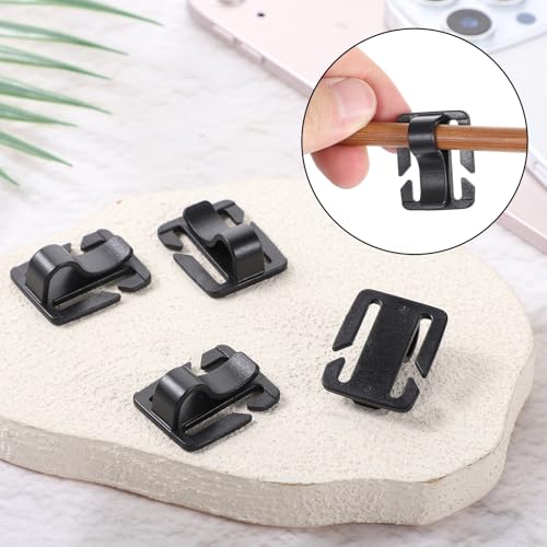 4 Pcs Hydration Tube Clips Black Water Bladder for Hydration Pack Bladder Drinking Tube Trap Strap Clip Pack Tubes Outdoor Backpack Clamp Hose Clip Camping and Hiking Accessories