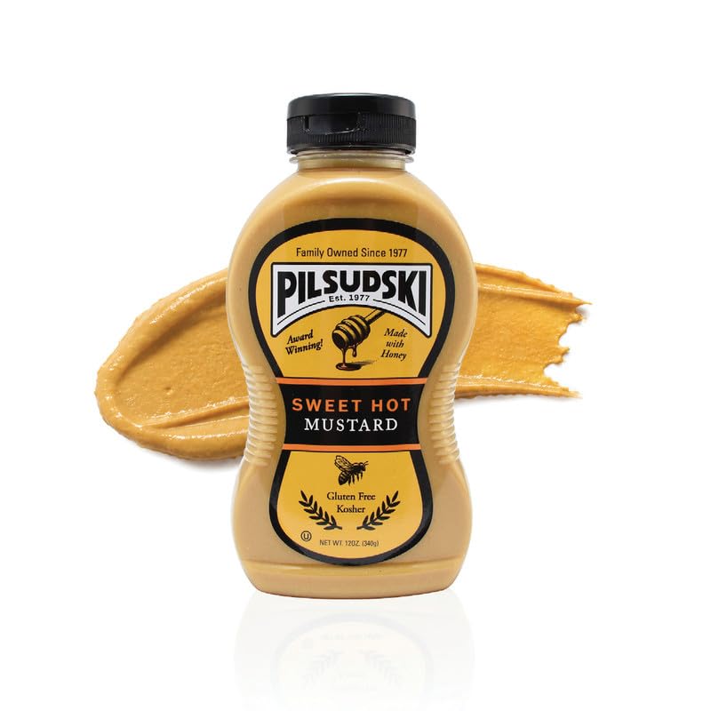 Pilsudski Sweet Hot Mustard with Honey - 12oz Squeeze Bottle