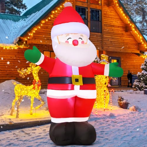 5 Ft Christmas Inflatable Santa and Tree Bundle with LED Lights Outdoor Decor