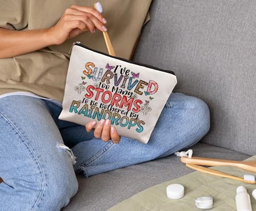 Inspirational Nurse Makeup Bag Durable Linen Cosmetic Pouch Gift