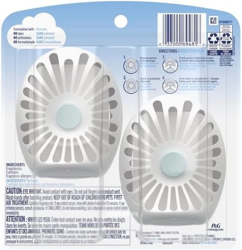 Febreze Small Spaces Air Freshener - Watermelon Scent, 25 Fl Oz | 2-Pack for Lasting Freshness