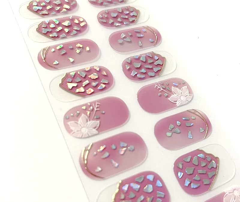 d'IRIS Fuchsia Pink Self-Adhesive Nail Wraps Strips