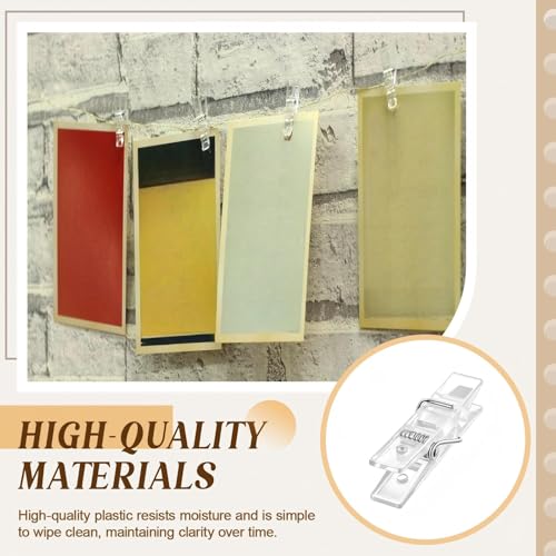 200 Pcs Mini Transparent Plastic Clips, 1.38" Photo Clips for Crafts