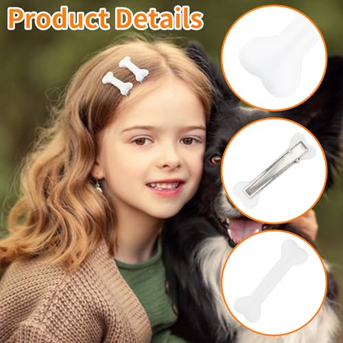Kicosy 6-Piece Bone Hair Clips Cute Non-Slip Alloy Barrettes for Women