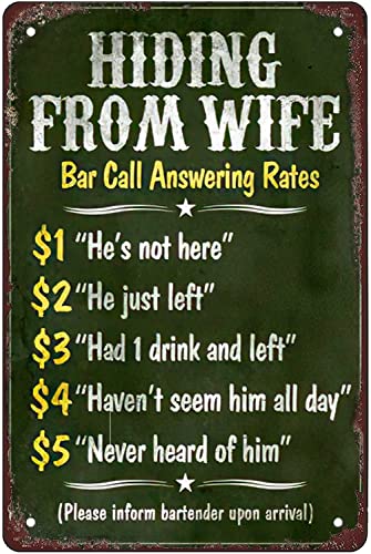 Funny Retro Metal Sign for Home & Bar Decoration - 8x12 inch