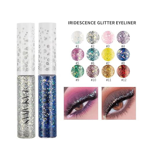 R.Y.M Liquid Glitter Eyeliner Silver Metallic Shimmer Eyeshadow Makeup