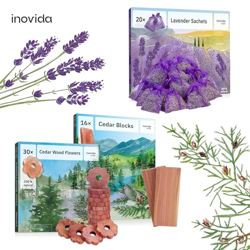 Cedar Wood Blocks – Natural Freshener for Clothes & Storage – 16 Pack