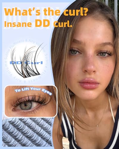 EYDEVRO Spider Lash Clusters Wispy DIY Eyelash Extensions DD Curl 10-14mm