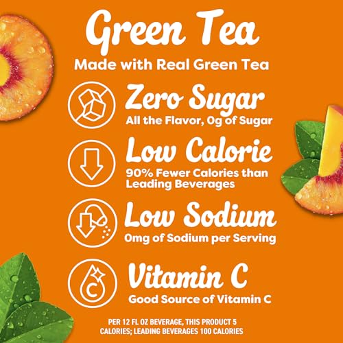 Crystal Light Peach Mango Green Tea Drink Mix - Zero Sugar, 5 Packets