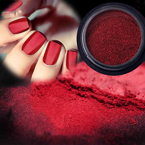 Furimuk Red Chrome Nail Powder - 2 Jars Metallic Mirror Effect Pigment Dust