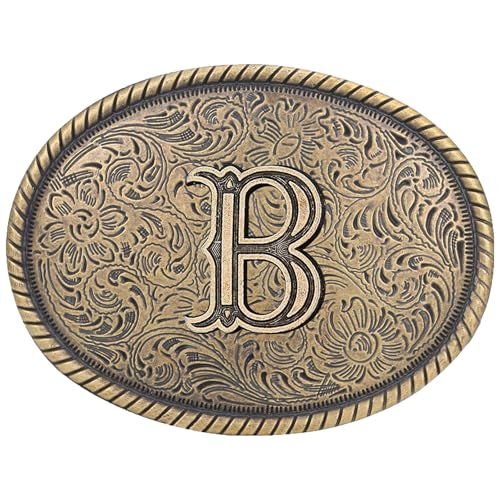 Custom Western Belt Buckle for Men & Women - Initials A-Z