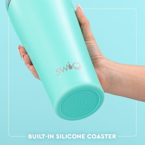 Swig Life 32oz Insulated Tumbler, Travel Coffee Tumbler with Lid, Cup Holder Friendly Travel Coffee Mug, Stainless Steel, 32 oz, Reusable Insulated Mug with Lid (Secret Garden)