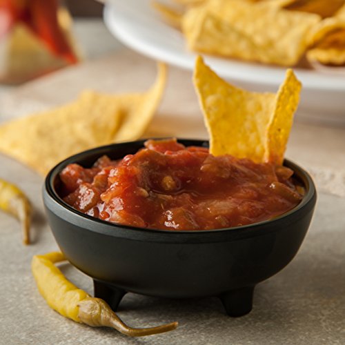3oz Melamine Molcajete Ramekin - Black, Traditional Mexican Design