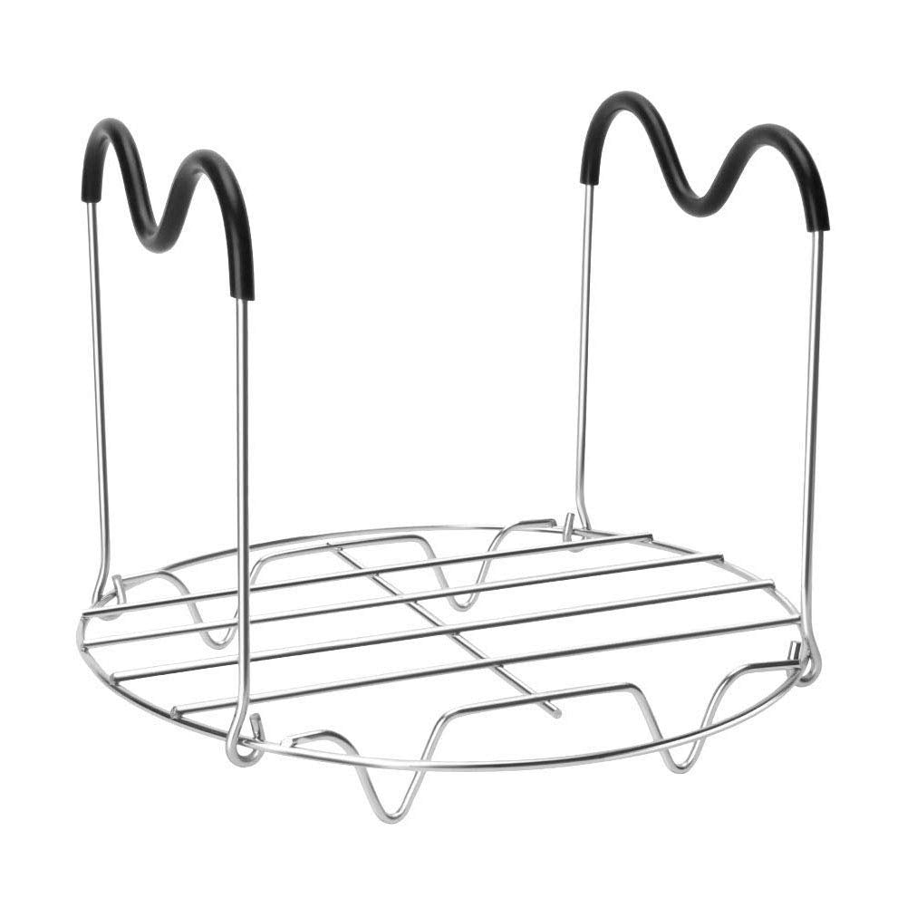Steamer Rack Trivet with Silicone Handle Compatible with Instant Pot, 6, 8 Quart Steamer Wire Cooling-Rack Trivet Accessory for Healthier Meals, Multi-Use Rack for Roasting & Serving