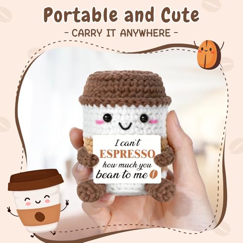 I Love You Coffee Gift - Hand-Knit Emotional Support Cup for Couples