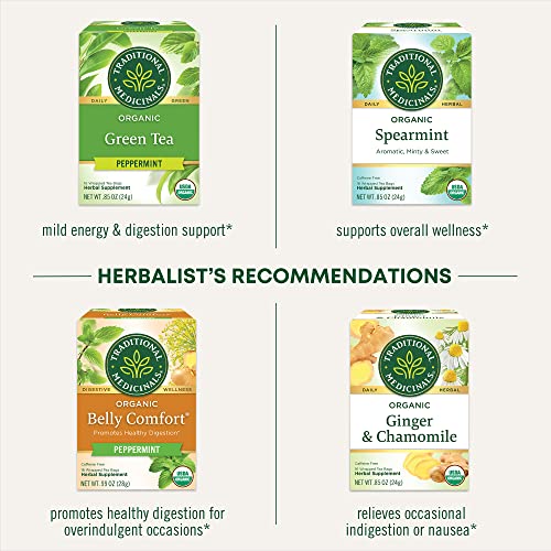 Traditional Medicinals Organic Triple Mint Tea - Peppermint Delight Probiotic, 16 Bags