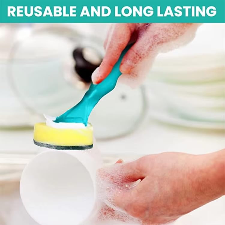 Carockoo Heavy Duty Dish Wand Sponge Refills - Replacement Scouring Pads