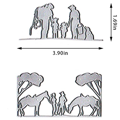 Horse Trees Family Die Cuts for Card Making - Estivaux