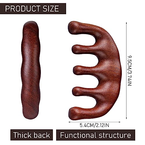 Amaxiu Wooden Sandalwood Massage Comb Anti-Static Wide Tooth Scalp Comb