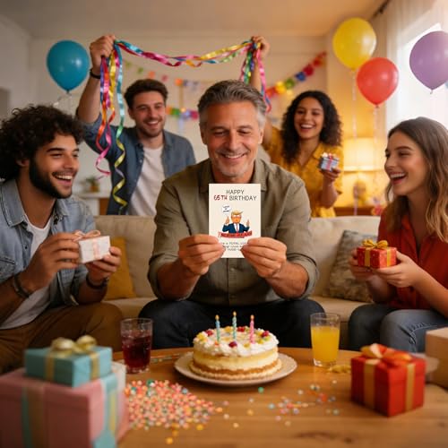 Funny Trump 65th Birthday Card - Humorous Gift for Him/Her
