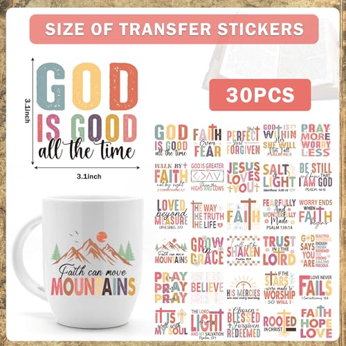 Bible Verse UV DTF Decals Christian Faith Stickers for Water Bottles - Inspiration