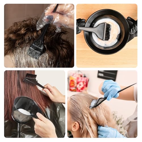 6-Piece Hair Dye Brush and Comb Applicator Kit for Salon and Home Coloring
