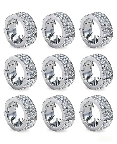 ZALYDRI High Crown Round Alloy Hair Clips 10-Pack Invisible Hairpins