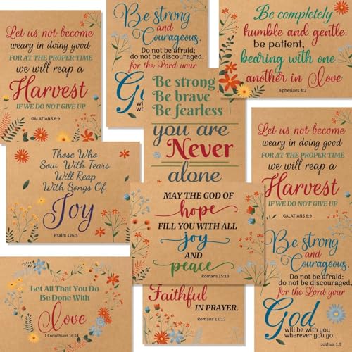 WorldBazaar 24-Pack Religious Greeting Cards with Bible Verses & Envelopes