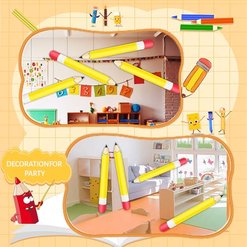 Giant Inflatable Yellow Pencil Balloon - 42.5 Inch Party Decoration