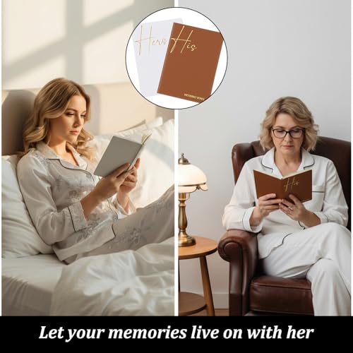 Lusofie Wedding Vow Books - His and Hers Leather-Look Journals