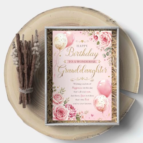 Heartfelt Birthday Card for Granddaughter from Grandparents with Envelope