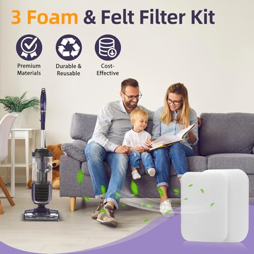 3-Pack Foam Filters for Shark ZU100, NV251, NV255 Vacuums