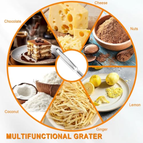 Stainless Steel Multi-Function Zester Grater - Light Gray Ergonomic Handle