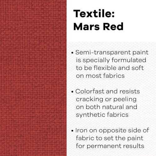 Jacquard Textile Color Fabric Paint - Mars Red, 32 Oz Permanent Paint