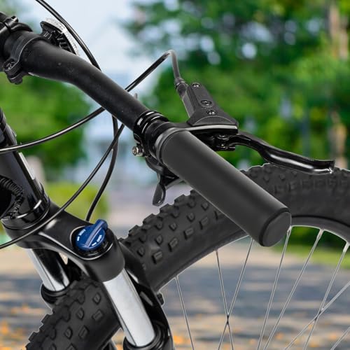 2 Pairs Bike Handle Grips, Foam Comfortable Shock Absorption Bike Handlebar Grips Sponge Covers Anti-Slip Handlebars Grip Compatible with Mountain, Scooter