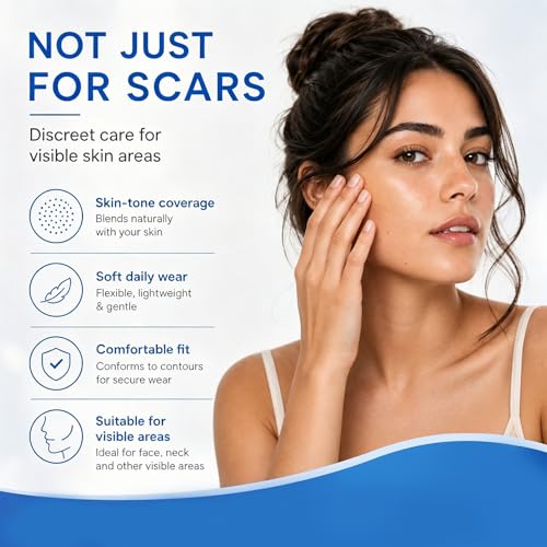 RAQEHO Silicone Scar Sheets - 10 Pack Waterproof Reusable Tape for C Section, Surgical & Burn Scars