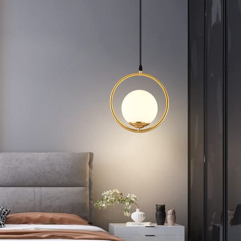 Vaguelly White Globe Lamp Shades Lighting Fixture Replacement Globes Neckless Top Opening for Chandelier Sconces, Lighting Fixture Replacement,Diameter 5.9" Fitter 2.16"