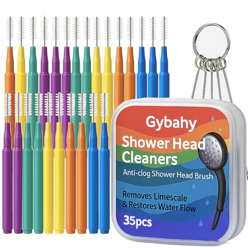 Multicolor Shower Head Cleaning Brushes Set - 35PCS Nozzle Clog Remover with Storage Case