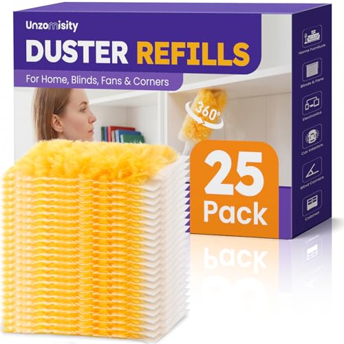 25 Heavy-Duty Duster Refills for Swiffer 360° Microfiber Cleaning