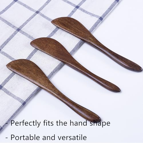 2-Piece Wooden Butter Knife Set - 6 Inch Spreader for Condiments