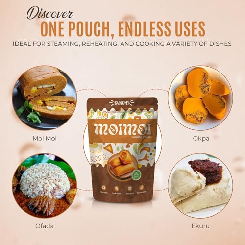 Dunons Moi Moi Cooking Pouches - BPA-Free Aluminum Steaming Bags (25 Pack)