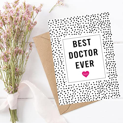 Best Doctor Ever Thank You Card - Cute Medical Physician Card