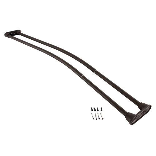 Kingston Brass CCD2175 Adjustable 60-Inch-72-Inch Double Curved Stainless Steel Shower Curtain Rod, Oil Rubbed Bronze