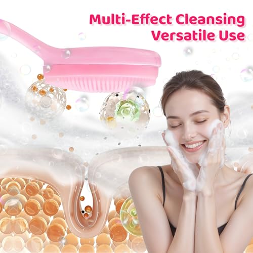 OLLBIT Silicone Manual Facial Cleansing Brush 2PCS Soft Exfoliating Face Scrub