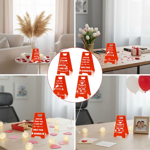4 PCS Romantic Desk Decorations for Valentine's Day Gifts